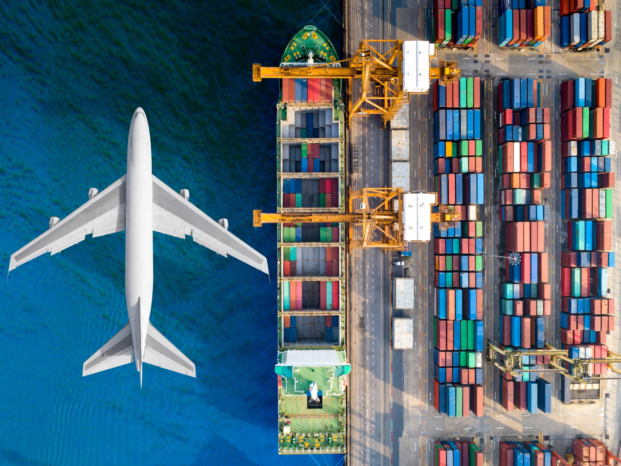 SAirplane over containers scaled